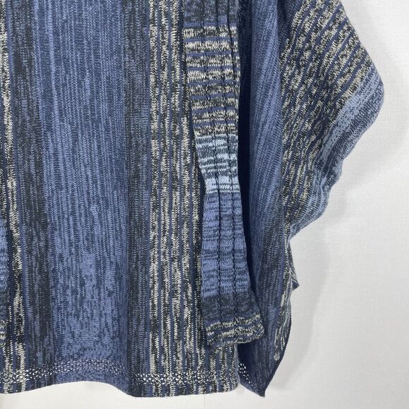 Mint Women Anthropologie Sparrow Blue Gray Knit Poncho Sweater Size Small‎ - Picture 5 of 9